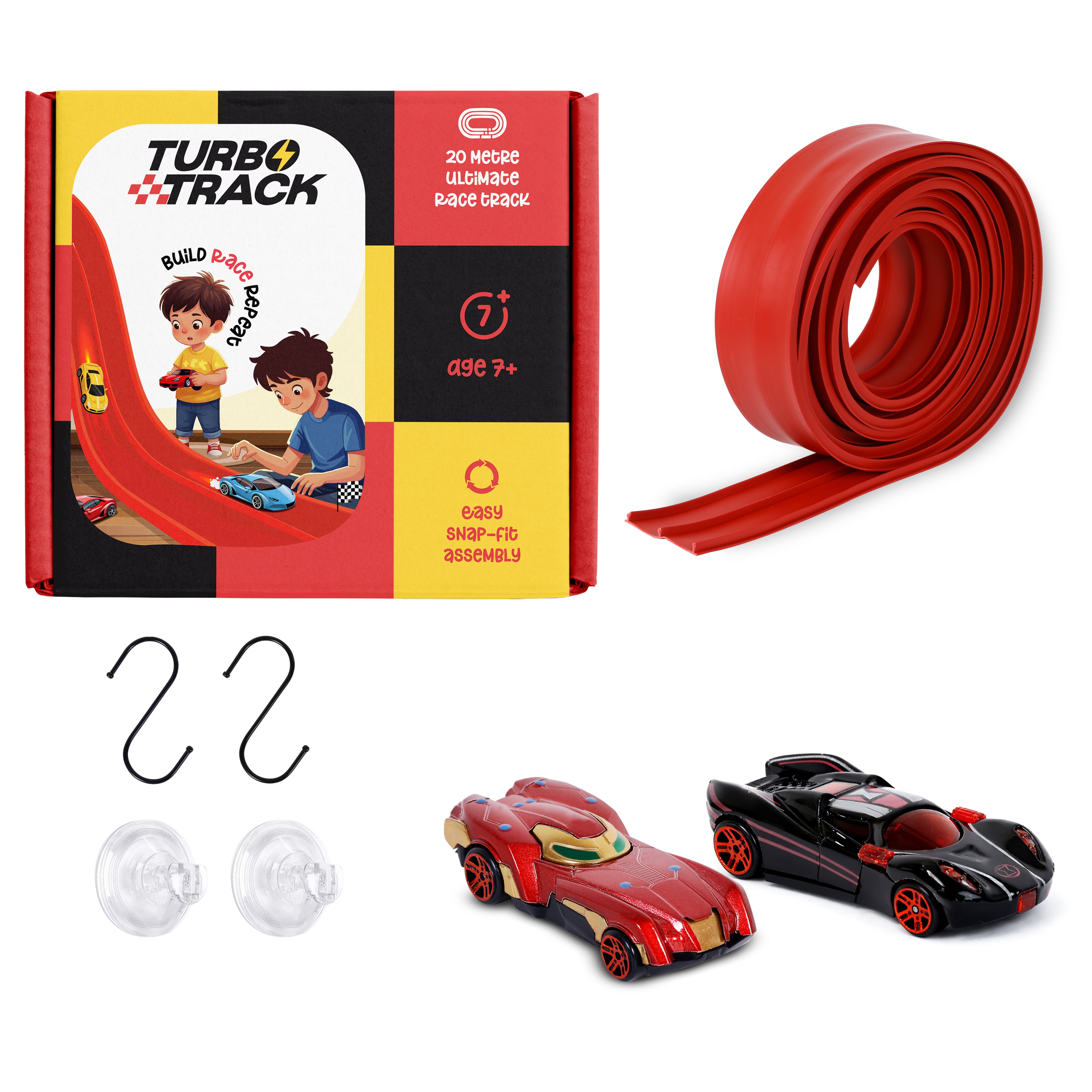 Flexible Race Car Ramp Track Portable DIY Fun Lightweight Versatile Gifts 4M | Educational Toy for Kids | Fun & Learning Toy Set