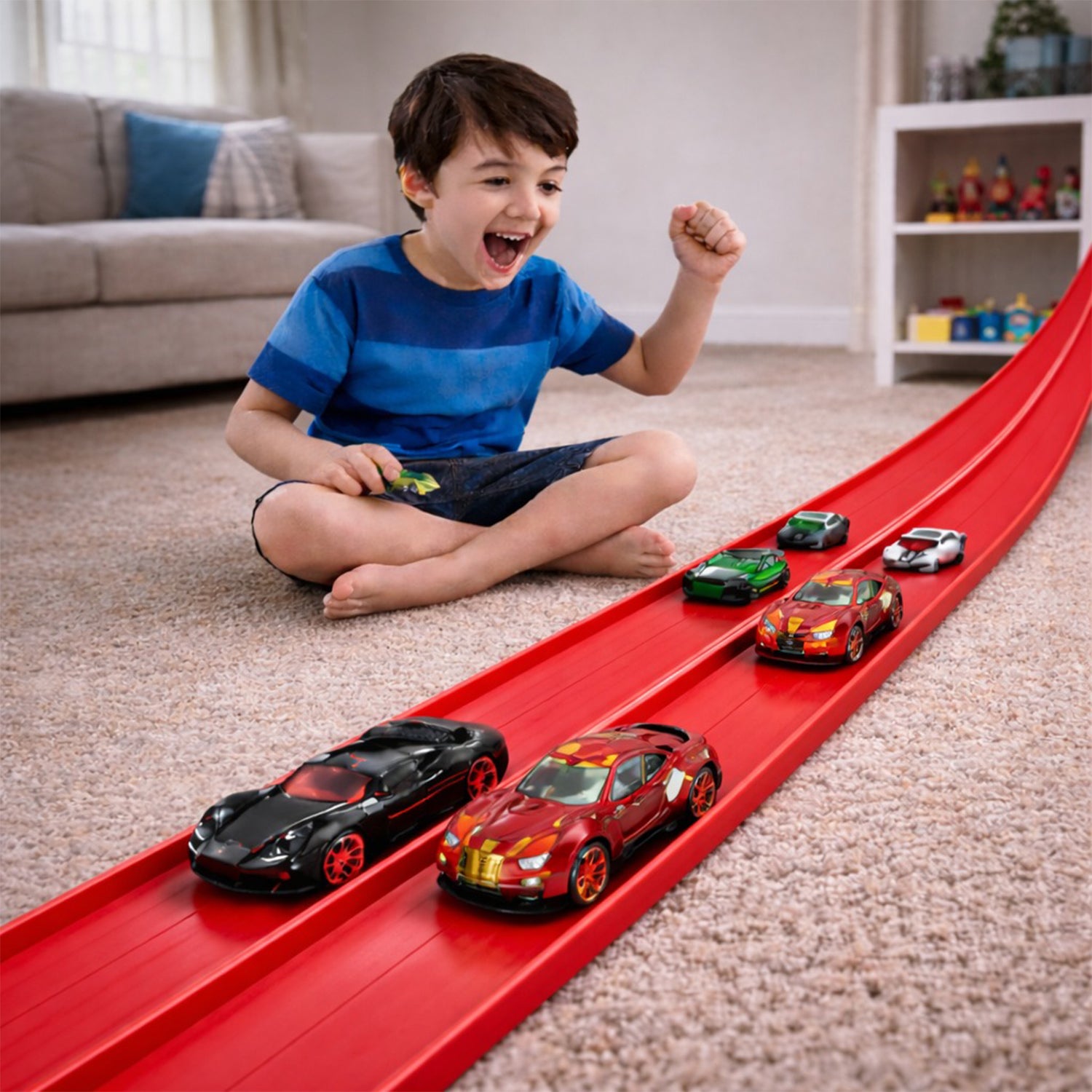 Flexible Race Car Ramp Track Portable DIY Fun Lightweight Versatile Gifts 4M | Educational Toy for Kids | Fun & Learning Toy Set