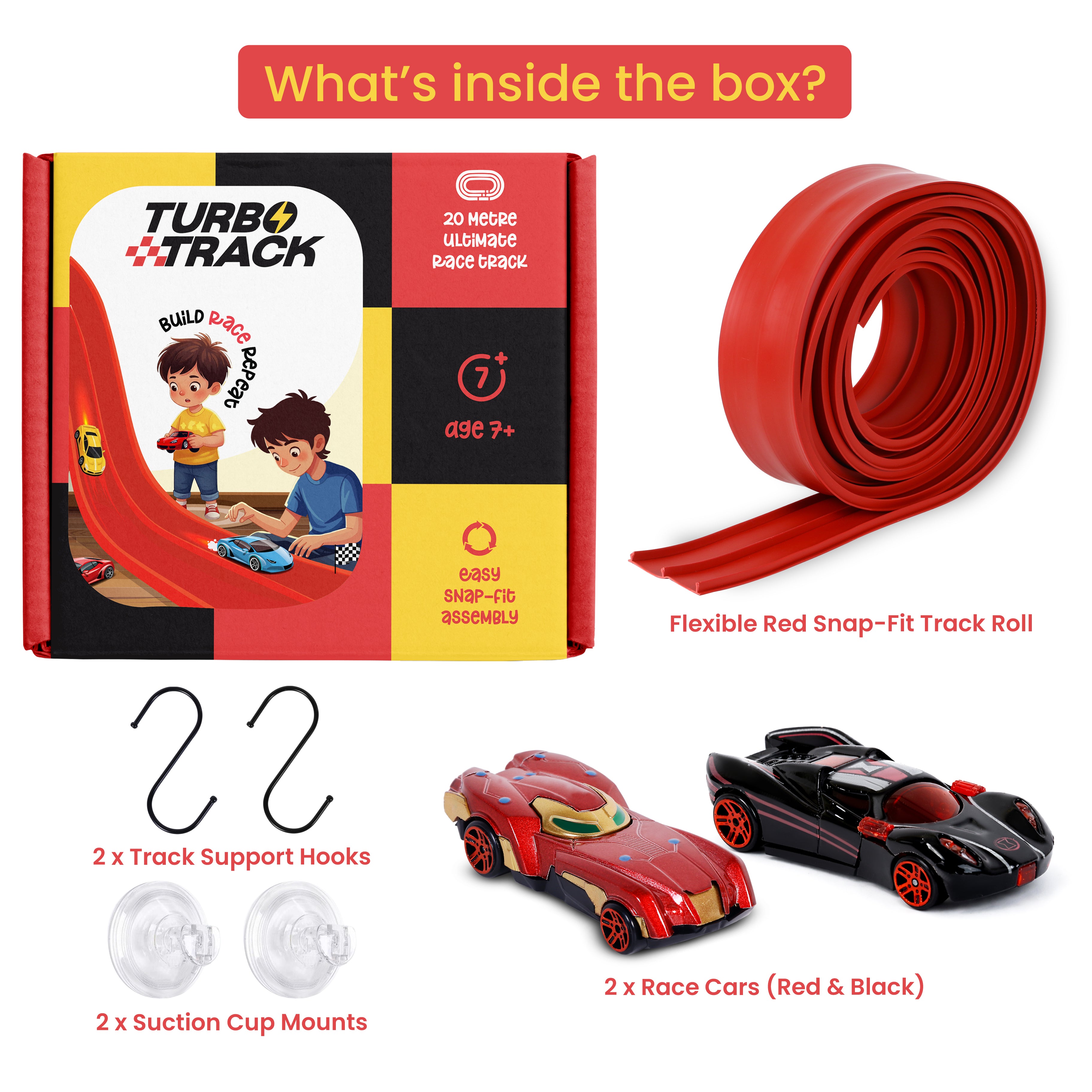 Flexible Race Car Ramp Track Portable DIY Fun Lightweight Versatile Gifts 4M | Educational Toy for Kids | Fun & Learning Toy Set